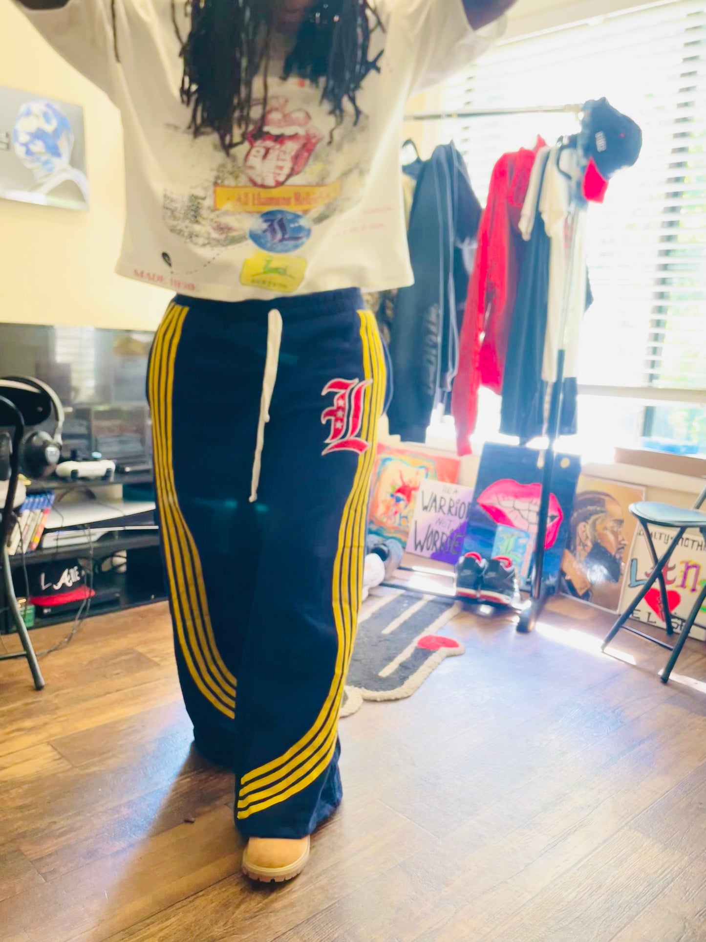 Navy "WideLeg" Joggers